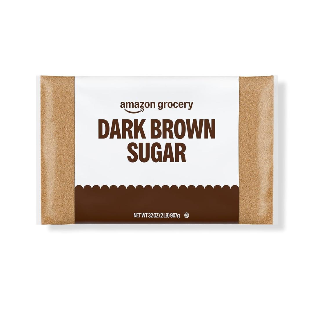 Amazon Grocery, Dark Brown Sugar, 2lb (32 Ounce (Pack of 1)), BB FEB 2 2028