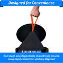 Reli. 39 Gallon Trash Bags Drawstring (200 Count Bulk) Large 39 Gallon Heavy Duty Drawstring Trash Bags - Black Garbage 39Gal Capacity, Lawn Leaf (39Gal)