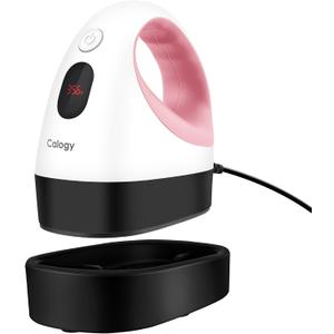 Calogy Mini Heat Press, Heat Transfer Machine, Constant Temp Control, Insulated Safety Base, Fits for Crafts, T-Shirt, Hat, Cap, Pillows(White Pink)