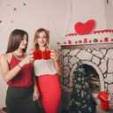 Domensi 6 Pcs 11.8 oz Valentines Heart Shaped Mugs Bulk Red Heart Coffee Cup Valentine Ceramic Mug with Handle Love Tea Cup Gift for Romantic Valentines Wedding Anniversary Couple Lover Decoration