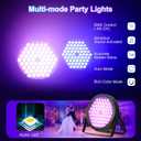 BETOPPER Stage Lighting 120W Par Light RGBW 4-in-1 Stage Lights, DJ Light DMX for Concert and Events,12 Packs