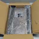 HzTinT TV Tray Side Table Sofa Tray for Couch Heavy Metal Base Swivel/Adjustable Height, Sofa Bed Bathroom Living Room, Study TV Tray C Shaped End Table Food Snack Trays for Eating Small Spaces (11.8*15.7 in, Brown)