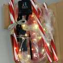 Candy Christmas Decorations Pathway Outdoor Solar, 29 inches 80 LED Lighted Lollipop with 8 Modes Waterproof String, for Yard Patio Walkway-4pcs (Red)