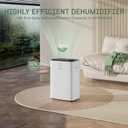 100 Pints Dehumidifier for Basement Home, Smart Silent Dehumidifier with Drain Hose, 1.32 Gal Water Tank, Intelligent Humidity Control, 24H Timer, for Large Room Bathroom Bedroom
