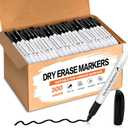 300 Count Black Dry Erase Markers Bulk, Fine Tip Whiteboard Marker, Low Odor Dry Erase Pens for Back to School Supplies