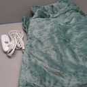 Electric Blanket Twin 62''X84'' Heated Blanket Green, Ultra Soft Silky Flannel & Fluffy Sherpa Heating Blanket with 5 Heat Levels & 10 Hrs Timer, ETL Certified & Overheat Protection, Gifts for Grandma