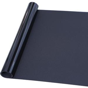 23.6"x 118" Black Blackout Window Film,100% Light Blocking Room Darkening Window Privacy Film,Frosted Glass Window Film Heat Control, Removable Window Cover Tint for Day Sleep