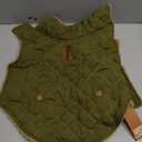 Dog Coat, Warm Soft Dog Winter Coats forDogs, Waterproof Windproof Dogs Adjustable Jacket with Fleece Lined Turtleneck Doggy Snowsuit with Leash Hole, Green Large