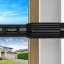 Black Tension Curtain Rod 41-126 In(4-10Ft), Long Curtain Rod No Drilling for Window or Bathroom,Outdoor Tension Rods for Patio, Heavy Duty Shower Rod,Rod Diameter 1.26In-One-bond stretching