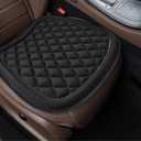 2 x 2Pcs Universal Seat Cushion, Comfortable Large Seat CoverNon-Slip Breathable Unique Back Rest Black (Black)