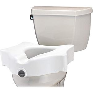 NOVA Medical Products Elevated Raised Toilet Seat, Locking Easy On and Off, for Standard and Elongated Toilets, White