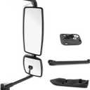 Door Mirror with Arm Black Fit for International 4300 4400 7400 7600 8500 8600 (right side)