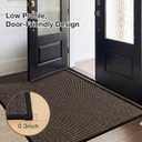 5′ x 7′ Large Indoor Door Mat, Ultra Thin Linen-Look Non-Slip Entryway Rug