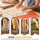 Baguette Bread Pan, Premium Nonstick French Bread Baking Pan, 3 Loaves Baguette Pan With lid, Heating Evenly for Sourdough, Italian Bread, Perfect for Creating Crisp Golden-Brown Crust Easy To Release