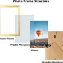 JCJMY 9x11 Picture Frame Gold for Wall Hanging or Tabletop, Wall Mounting Horizontally or Vertically, 9 x 11 Wall Gallery Poster Photo Frame with Shatter Resistant Plexiglass, Gold