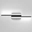 Ralbay Modern LED Black Vanity Light 24inch 24W Frosted Aluminum LED Matte Black Vanity Light for Bathroom Lighting Fixtures White Light 6000K