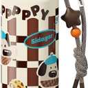 20 Oz Cute Tumbler witn Lid and Straw, Insulated Stainless Steel Kids Water Bottle with Strap, Travel Leak Proof Coffee Cup, Dog