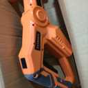 Electric Weed Wacker Cordless Eater 24V Battery Powered Brushless Brush Cutter with 2X4.0Ah Batteries Fast Charger Lightweight Grass Trimmer 2 Types Blades for Lawn Yard Garden (Orange)