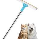 VEVOR Pet Hair Carpet Rake, 35.83-55.51 in Adjustable Long Handle Pet Hair Removal Broom, Reusable Advanced Lint Remover Scraper Dog Cat Fur Cleaning, for Carpet Rugs Mats Couch Furniture Cat Tree
