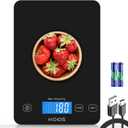 KOIOS Food Scale, 33lb/15kg Digital Kitchen Scale Weight in Grams and Ounces for Cooking Baking, 1g/0.1oz Precise Graduation, Batteries and Type-C Charging, Tare Function, LCD Display, Black