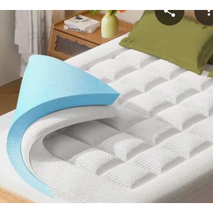 Dual Layer Memory Foam Mattress Topper - AprLeaf 3 Inch Pillow Top Mattress Topper, 2 Inch Cooling Gel Memory Foam and 1 Inch Pillow-Top Cover for Medium Support Relief Back Pain (Queen, White)