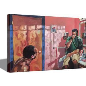Funny Bathroom Canvas Wall Art Toilet Wall Decor Pictures Funny Bathroom Humour Smell Poster Print Oil Painting Modern Artwork for Living Room Dorm Home Pop Decoration 16x24in