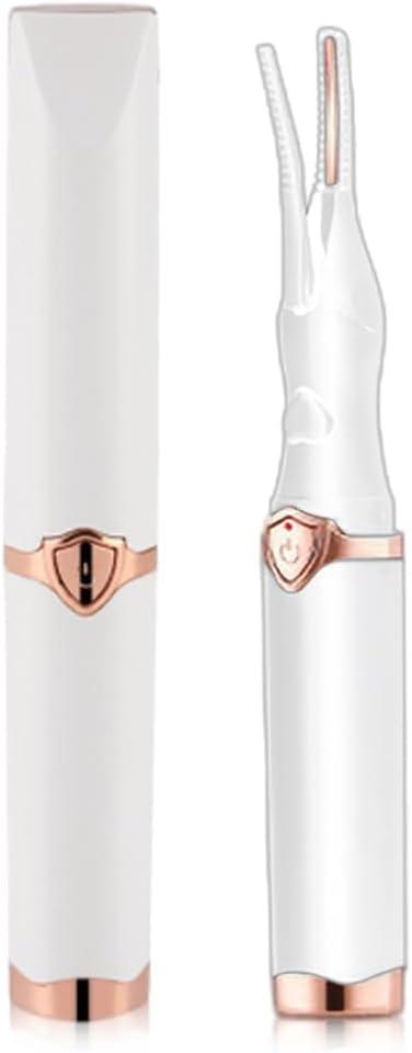 2025 Upgrade Electric Eyelash Curler,Mini Portable Makeup Eyelash Curling,Intelligent Power Off Electric Eyelash Curler Heated Quickly 24 Hs Lasting Natural Makeup for Woman (White)