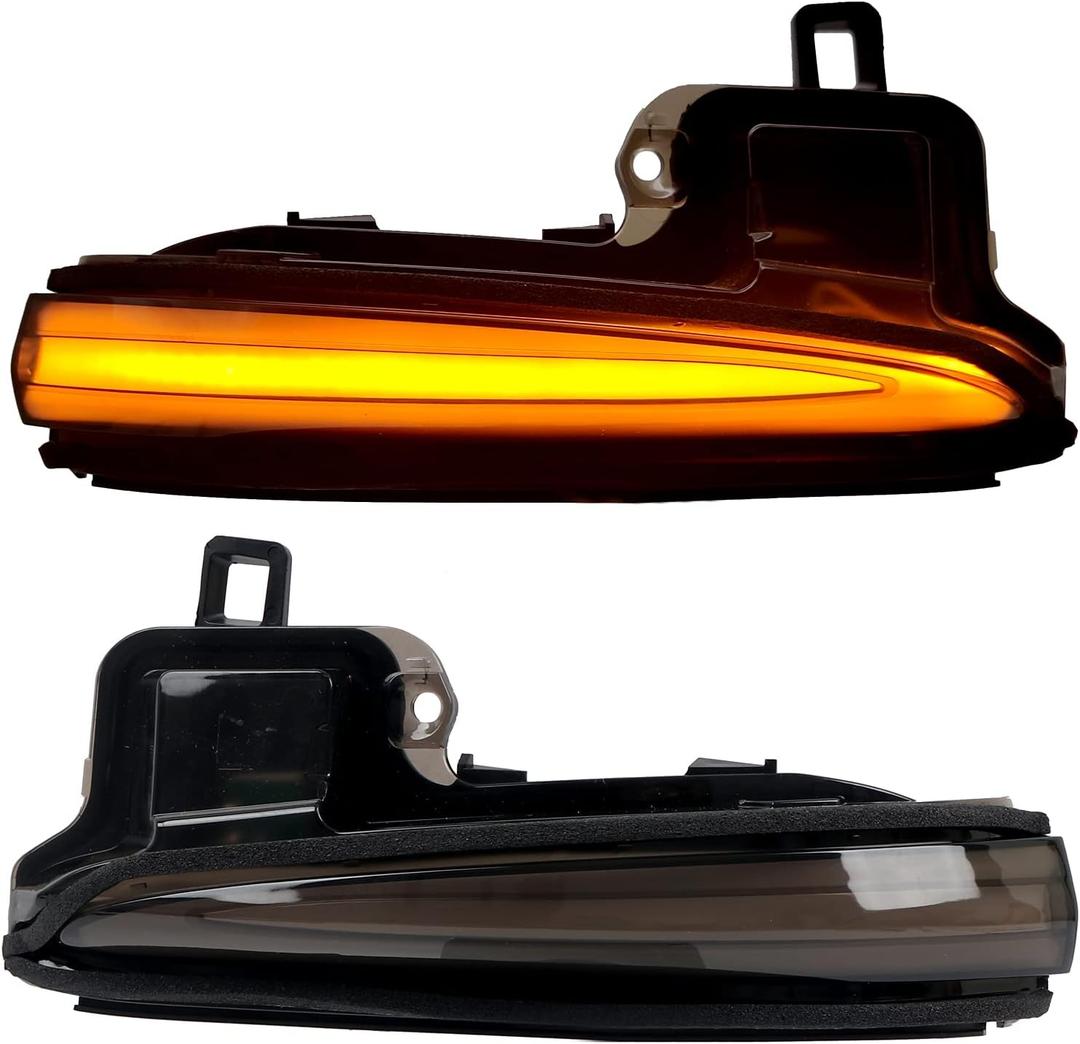 HIGH FLYING Car Accessories LED Side Mirrors, Sequential Dynamic Turn Signal Lights Indicator, Pair for Toyota Tacoma 2016-2023, RAV4 2019-2025, Highlander 2020-2025, Set of 2, Smoked Black
