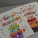 Mixweer 2 Pieces It's My Birthday Chair Cover Birthday Seat Cover Cupcake Chair Back Covers for Classroom Office Kids Dining Party Student School Decorations, 2 Styles