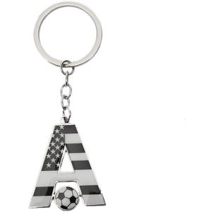 Bag Charms Initial A-Z Letter Keychain Bag Charm Soccer Keychain for Handbags Sports Bag