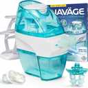 Navage Nasal Irrigation System Premium Bundle, Nasal Rinse, Congestion Relief, 30 Seconds Sinus Cleaner w/ 90 SaltPods. 2 Nose Docks, 4 Pillows & Batteries, Powered Sinus Rinse System 