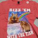Rizz 'Em With The 'Tism Internet Meme TShirt, Small, Black