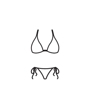 Black Swimming Bra, M Size