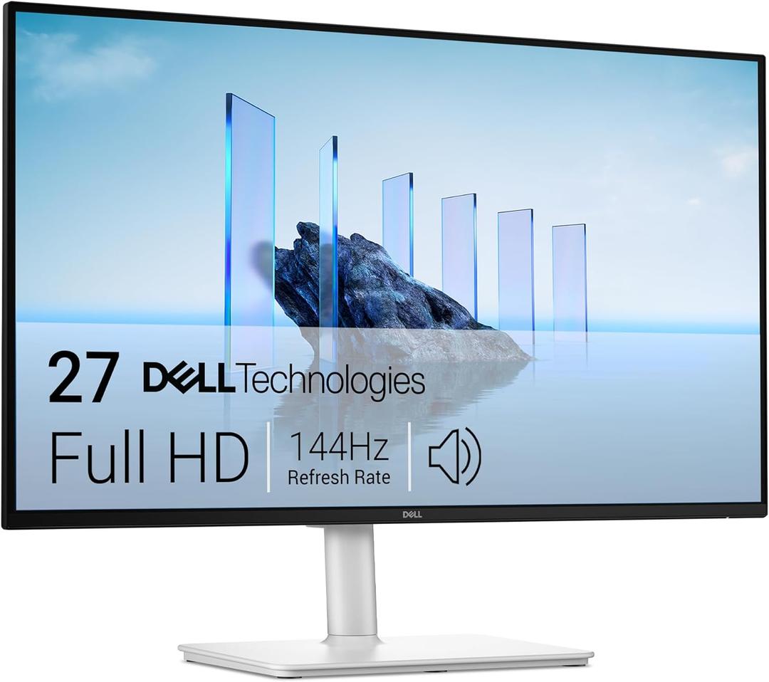 Dell 27 Plus Monitor - S2725HSM - 27-inch FHD (1920x1080) 144Hz 1ms Display, 2 x 3W Speakers, HDMI Connectivity, Height/Tilt/Pivot/Swivel Adjustability, AMD FreeSync - Ash White