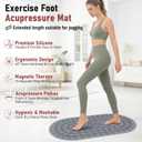 Foot Massage Mat Acupressure Board Large 30*17.7 In, Vynusio Silicone Reflexology Magnetic Therapy Acupuncture Jogging Feet Massage Pad Soft & Stiff Pressure Point for Beginner Yoga Home Office Grey