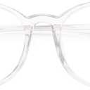 Gaoye Blue Light Blocking Glasses, Retro Round Eyewear Frame Anti Eyestrain Computer Glasses for Women Men - GY1688 (Transparent Frame/Transparent Lens)
