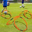 Hikeen Octagonal Agility Rings, Speed Rings, Youth Agility Footwork Training and Speed Hurdles Ladder, Fitness Equipment Sport Workout for Soccer, Home Gym, 6 Firm Rings Set