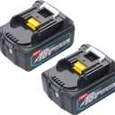 Pack of 2 18V 6.0Ah Replacement Battery Compatible for Makita 18V BL1860 BL1860B BL1890 BL1860B BL1860 BL1850B BL1850 BL1840B BL1840 BL1830B BL1830 BL1820B BL1820 BL1815 Cordless Power Tools battery