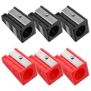 6 PCS Carpenter Pencil Sharpener, Pencil Sharpener Handheld Stainless Steel Large Pencils Sharpeners Portable Woodworker Construction Pencils Sharpeners for Students Adults School Office Home