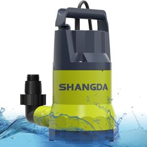 SHANGDA Sump Pump Submersible Water Pump 1.5HP 5500GPH Portable Water Transfer Draining Pump Utility Pumps for Pool Basement Hot Tub Garden with Adapters, Pack Of 3
