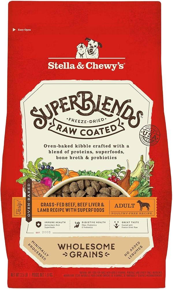 SuperBlends Raw Coated Beef, Beef Liver & Lamb Recipe + Superfoods for Dogs, 21LB, BBD 08-20-26