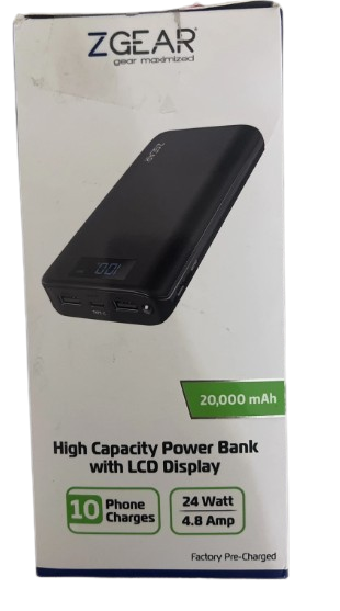 Zgear High Capacity Power Bank With LCD Display