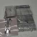 WDF 180 Pieces Silver Plastic Silverware - Silver Plastic Cutlery - Fancy Plastic Silverware Heavy Duty - 60 Forks 60 Knives 60 Spoons - Disposable Plastic Utensils Perfect for Party/ Wedding/ Christmas