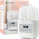 Bottle Warmer, HIYAKOI Fast Baby Bottle Warmer for Breastmilk with Smart Temperature Control, Keep 24H, Sterilizing, Heat Baby Food, Thaw, Double Bottle Warmer for All Bottles