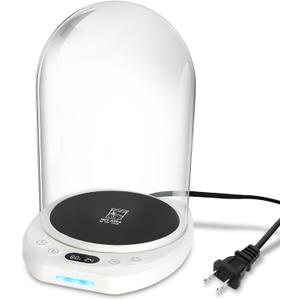 Upgraded Sourdough Starter Warmer with Glass Dome Precise 1F Temperature Control (70-120F) 0-24H Timer Automatic On/Off Sour Dough Warmer and Glass Cover for Home Baking