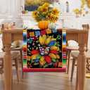 Linen Hispanic Heritage Month Table Runner 108 Inches Long National 22 Spanish Speaking Countries Latino Heritage Month Decorations and Supplies for School Classroom Office