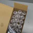 Irenare 50 Pcs 4 oz Plastic Squeeze Bottles Bulk Hair Oil Applicator Bottles Boston Empty Squeeze Condiment Bottle with Twist Top Cap Leak Proof for Liquids Oils Art Crafts Household Kitchen (Clear) (White)