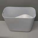 MOPALL Small Bathroom Garbage Can with Lid, 2.6 Gallons / 10 L Slim Plastic Garbage Bin with Pop-Up Lid, Mini Waste Basket Can Dog Proof for Kitchen, Bedroom, Office, Laundry, Toilet, Rv, White