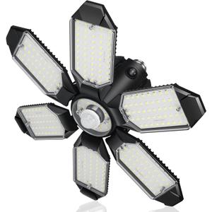 Motion Sensor Garage Light, 18000LM 180W Garage Lights Ceiling Led Motion Activated,Motion Sensor Light Indoor with Dusk to Dawn, E26 Screw in Shop Light for Basement Barn Attic Warehouse