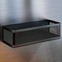 1 Magnetic Spice Rack For Refrigerator Hanging Shelf Wall Mount Kitchen Gadgets Shelves Magnet Organization (Black, 13.8''L*5.1''W*3.9''H)